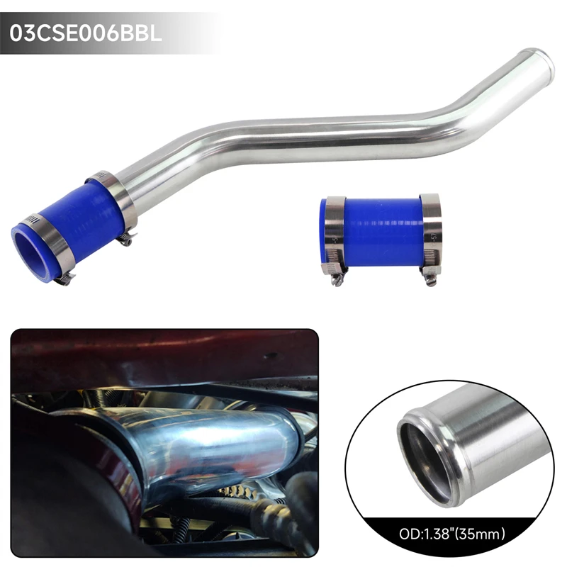 

S/Z-образная форма 35 мм, 1,38 дюйма, алюминиевая турботруба, трубка, Толщина: 1,5 мм + силиконовый шланг, цвет черный/синий/красный