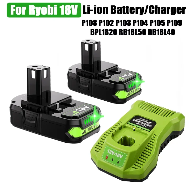Untuk Ryobi Baterai Lithium 18V untuk Ryobi Satu Baterai Pengganti