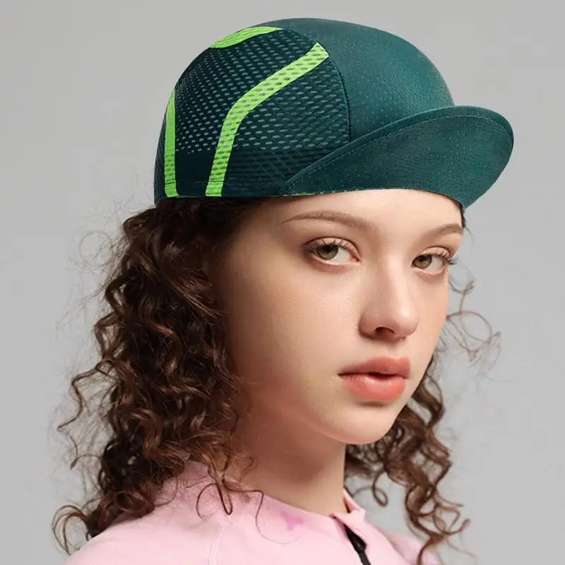 Helmet Liner Hat Skull Helmet Liner With Sun Visor Elastic Sport Headdress Breathable Running Bike Headwear For Hiking
