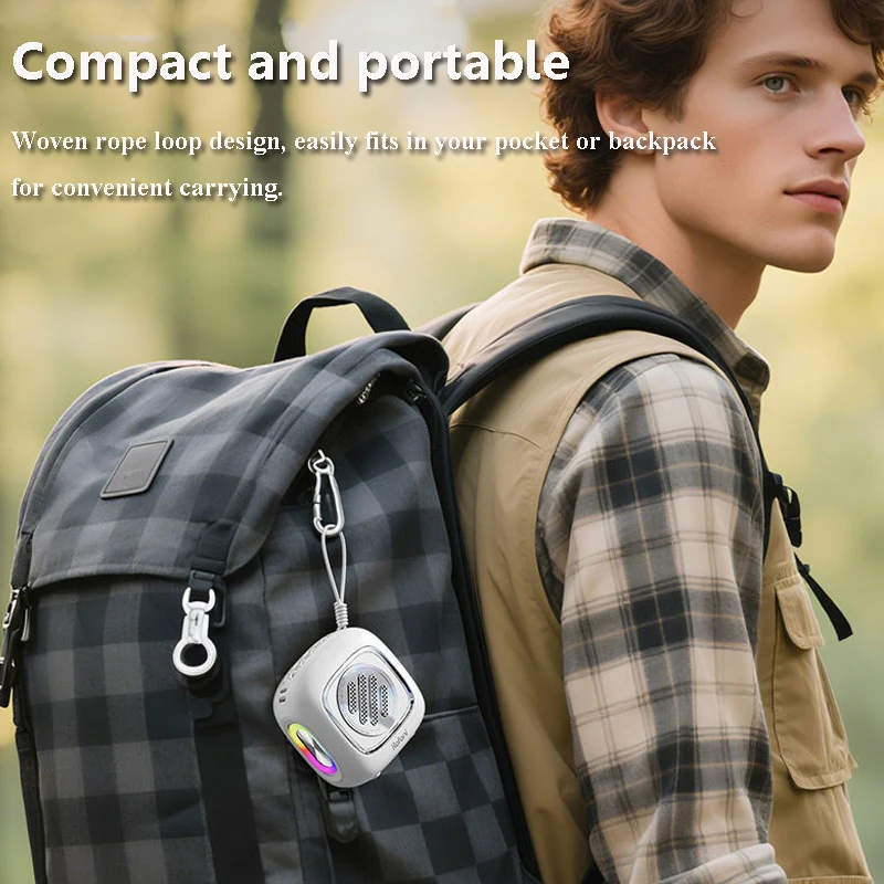 Mini Pocket Bluetooth Speaker Wireless Outdoor Hifi Sound Music Box Subwoofer Handsfree Call MP3 Music Player with RGB Light