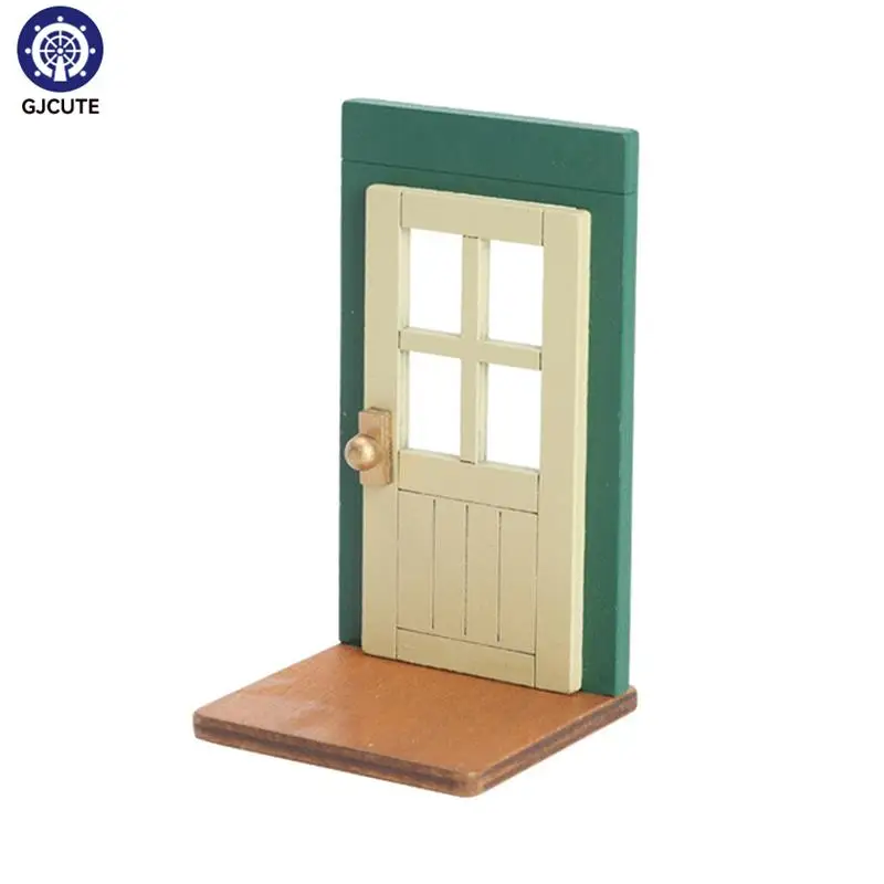 1/12 Scale Dollhouse Miniature 6 Panel Interior Wooden Door Frame DIY Plain Embryo Material Furniture Doll House Accessories 6