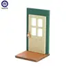 1/12 Scale Dollhouse Miniature 6 Panel Interior Wooden Door Frame DIY Plain Embryo Material Furniture Doll House Accessories 6