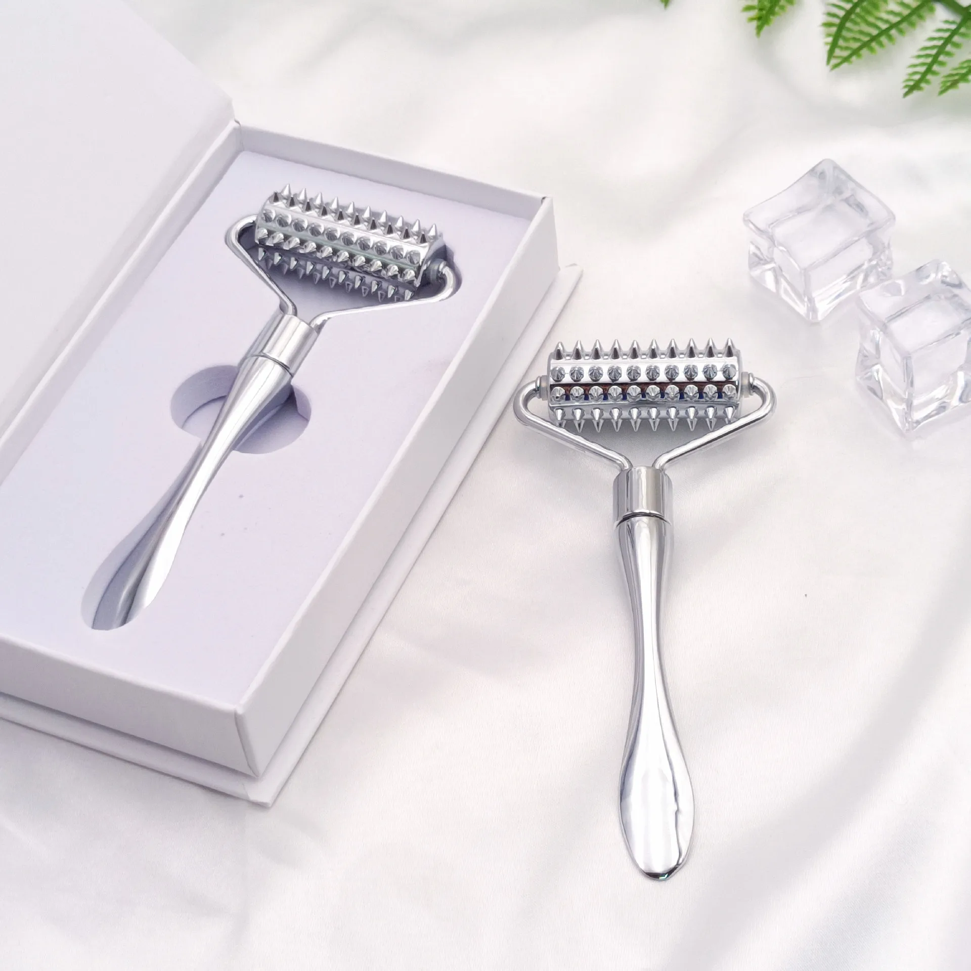 Rouleau De Massage En Acier Inoxydable Pour Le Lifting Du Visage, Accessoire De Beauté, Pour