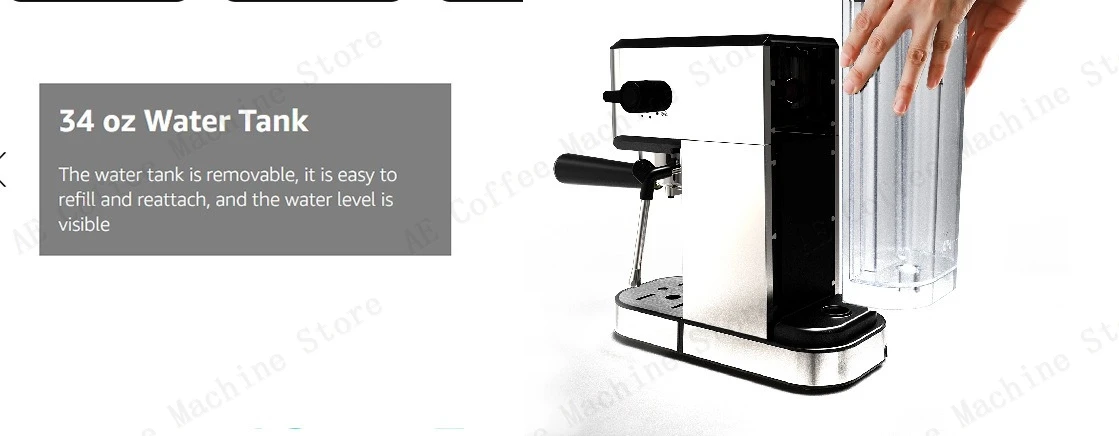 Description Picture 3 of itemHome Semi-automatic Espresso Machine Easy Operation Panel High-pressure Extraction Coffee Machine Milk Coffee Brewing Machine