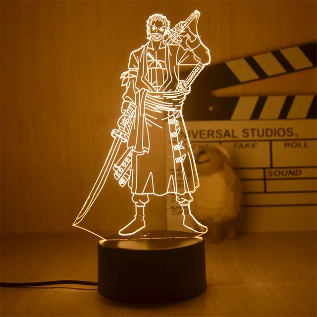 Lampe LED One Piece Zoro Veilleuse 3D 15