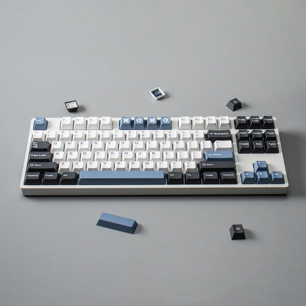 pc gaming keypad Keycaps for Mechanical Keyboard ABS Double Shot Arctic Circle Theme 172 Key Cherry Profile Coiled Cable Type C Black Blue White korean computer keyboard