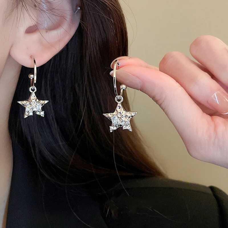 Cool Y2K Star Orecchini Pendenti Hot Girl Harajuku Creative Planet Pearl Crystal Stars Earings Moda Coreana Per Le Donne Gioielli Punk