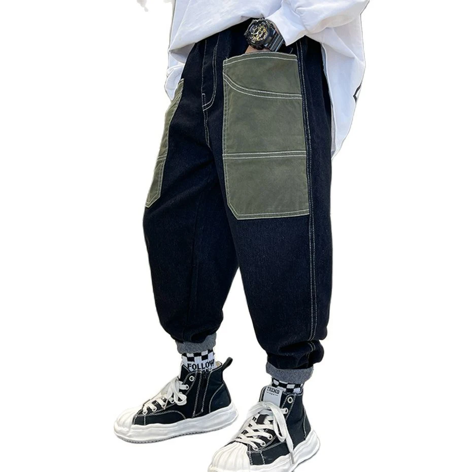 

MODX Jeans For Boy Patchwork Kids Jeans Boys Spring Autumn Kid Jeans Casual Style Children Clothing 6 8 10 12 14