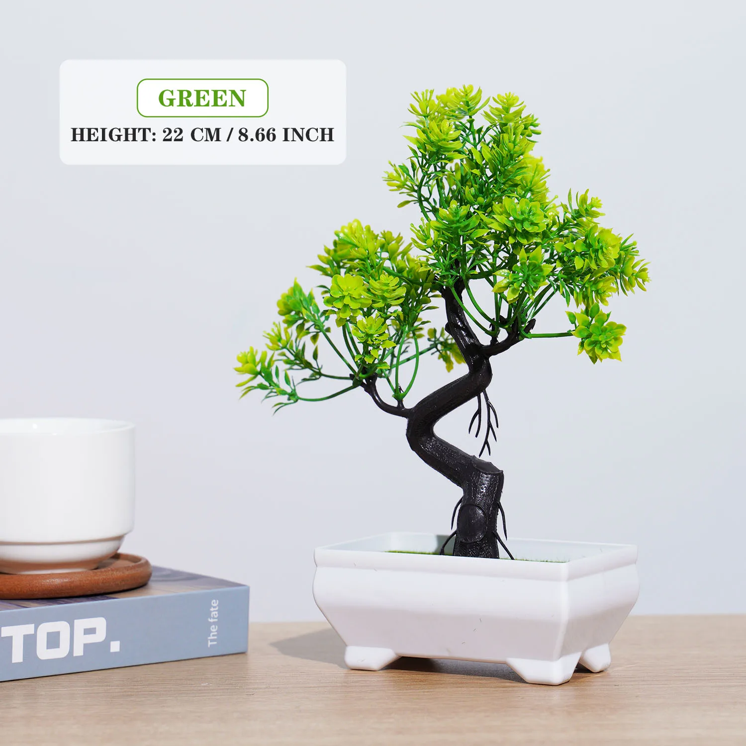 Artificial Bonsai Trees - 4Pcs Fake Potted Plants for Home Office Decor and Gifts
