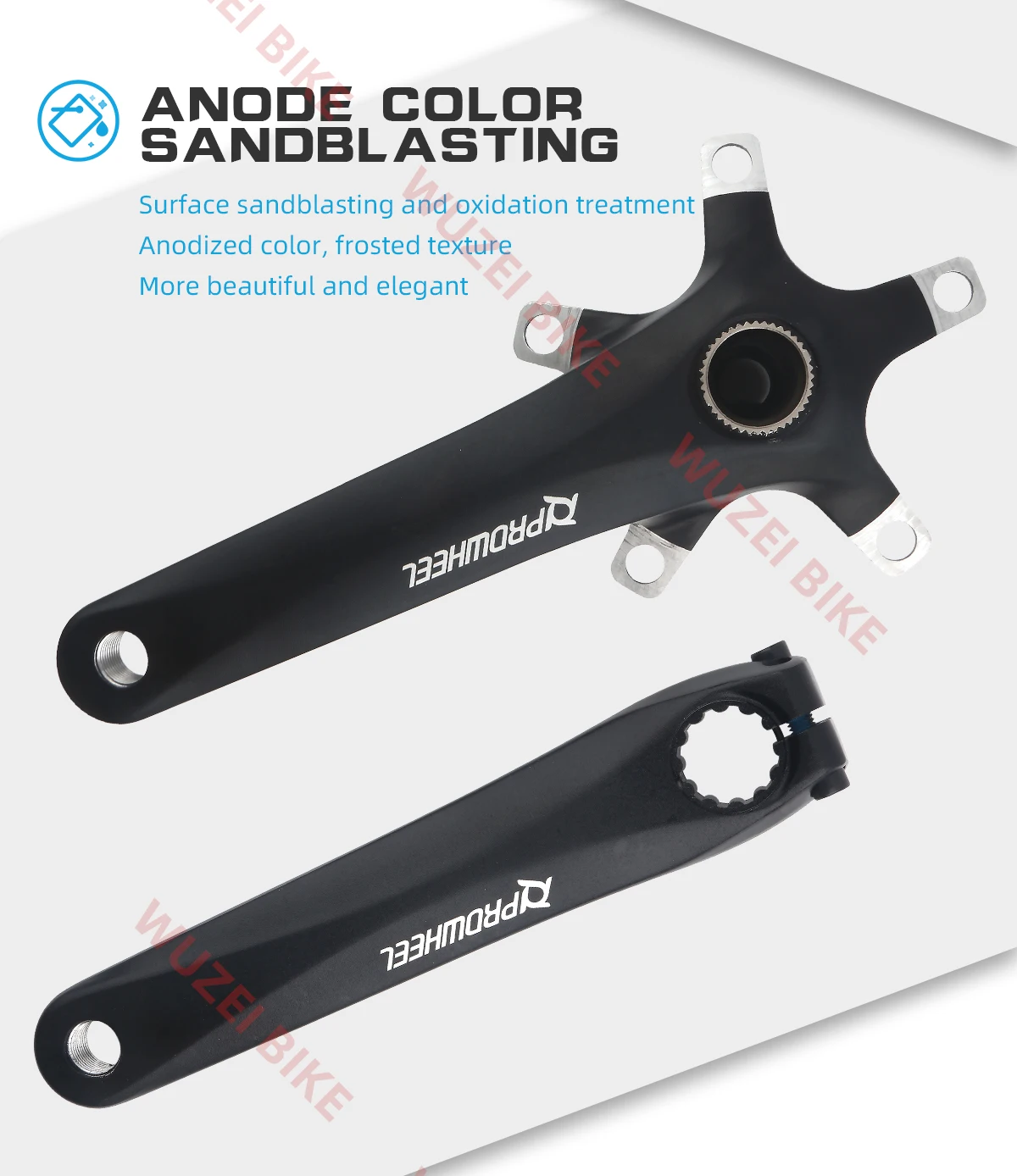 Description Picture 6 of itemPROWHEEL-RPN-TT-L/R 110BCD 170mm/172.5MM Road Bike Crank 8/9/10/11 Speed â€‹â€‹Gravel Bike Crank and Bottom Bracket PW-RBB68 Crank