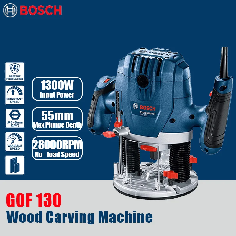 Bosch Professional GOF 130 Plunge Router 1300W Woodworking Electric ...