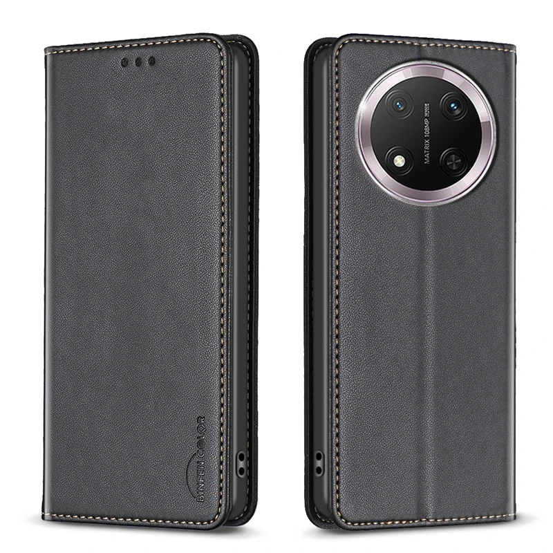 Elegant Magnetic Flip Leather Card Holder Case