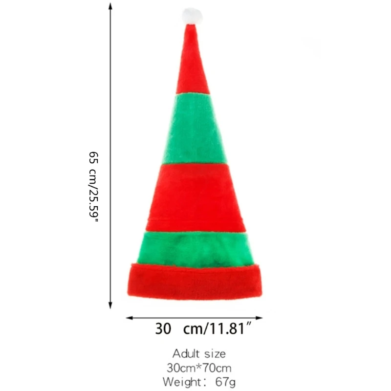 Santa Elf Hat Christmas Hat Santa for Kid Adult Festival Christmas Holiday Party Decor Supplies Unisex