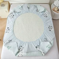 Summer Latex Folding Bed Mat Kit Cooling Feel Bed Sheet and Pillowcase Single Double Mattress Cover Home Textiles Cool Bedspread 4