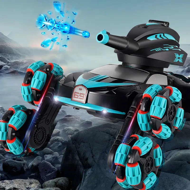 Stunt Mobil RC สูบบุหรี่อิเล็กทรอนิกส์ Mobil Remote Control เกมส์ยิงน้ำ