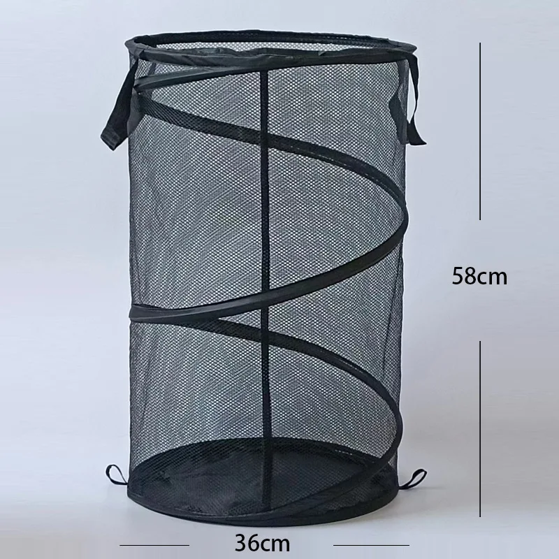 Large Oxford Foldable Dirty Cloth Basket Convenient Floor standing Mesh Breathable Handheld Cloth Foldable Storage Basket 2