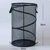 Large Oxford Foldable Dirty Cloth Basket Convenient Floor standing Mesh Breathable Handheld Cloth Foldable Storage Basket 2