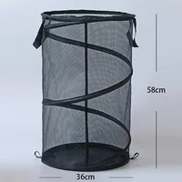 Large Oxford Foldable Dirty Cloth Basket Convenient Floor standing Mesh Breathable Handheld Cloth Foldable Storage Basket 2