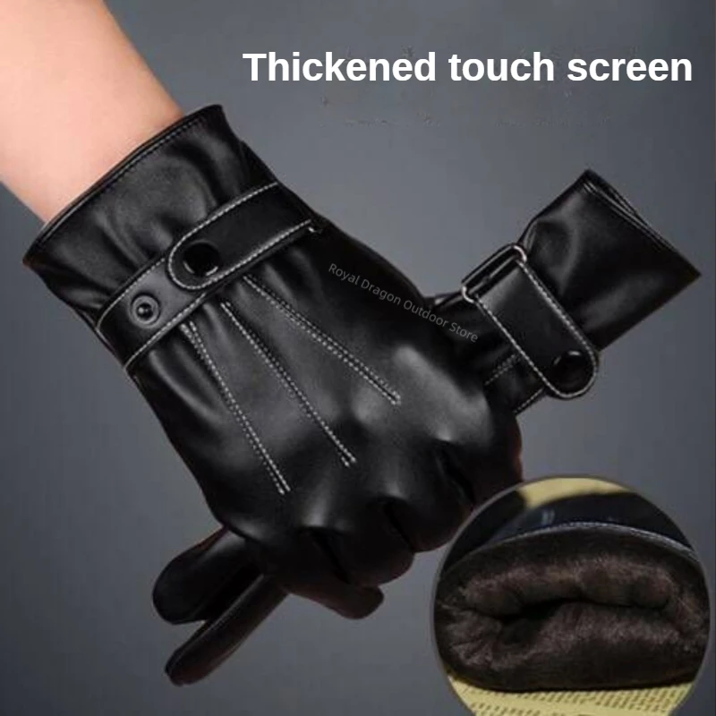 New Grace Fashion  men Lady Glove Mittens Women Winter Vintage Touch Screen Driving Keep Warm Windproof Gloves Dropshiping