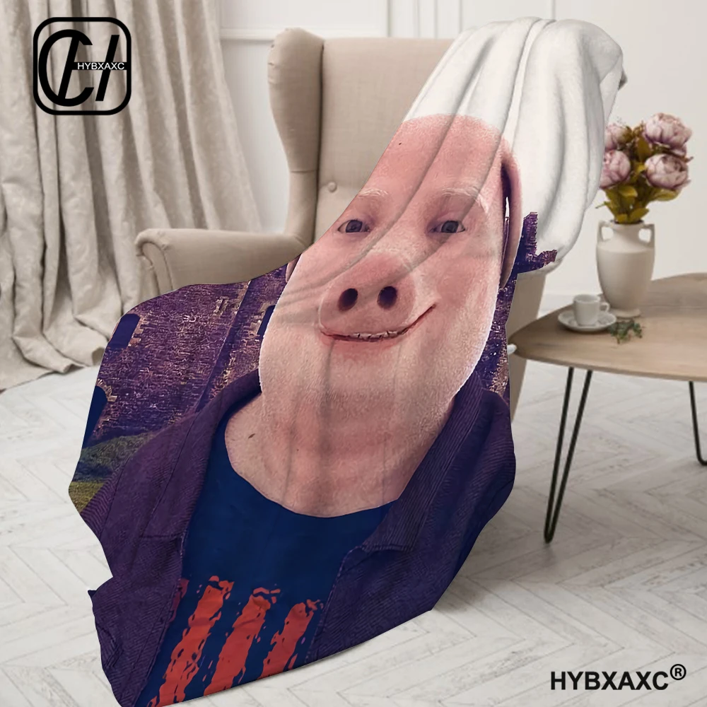 John Pork Smiling Throw Blanket For Baby cosplay anime Sofas Blankets 4