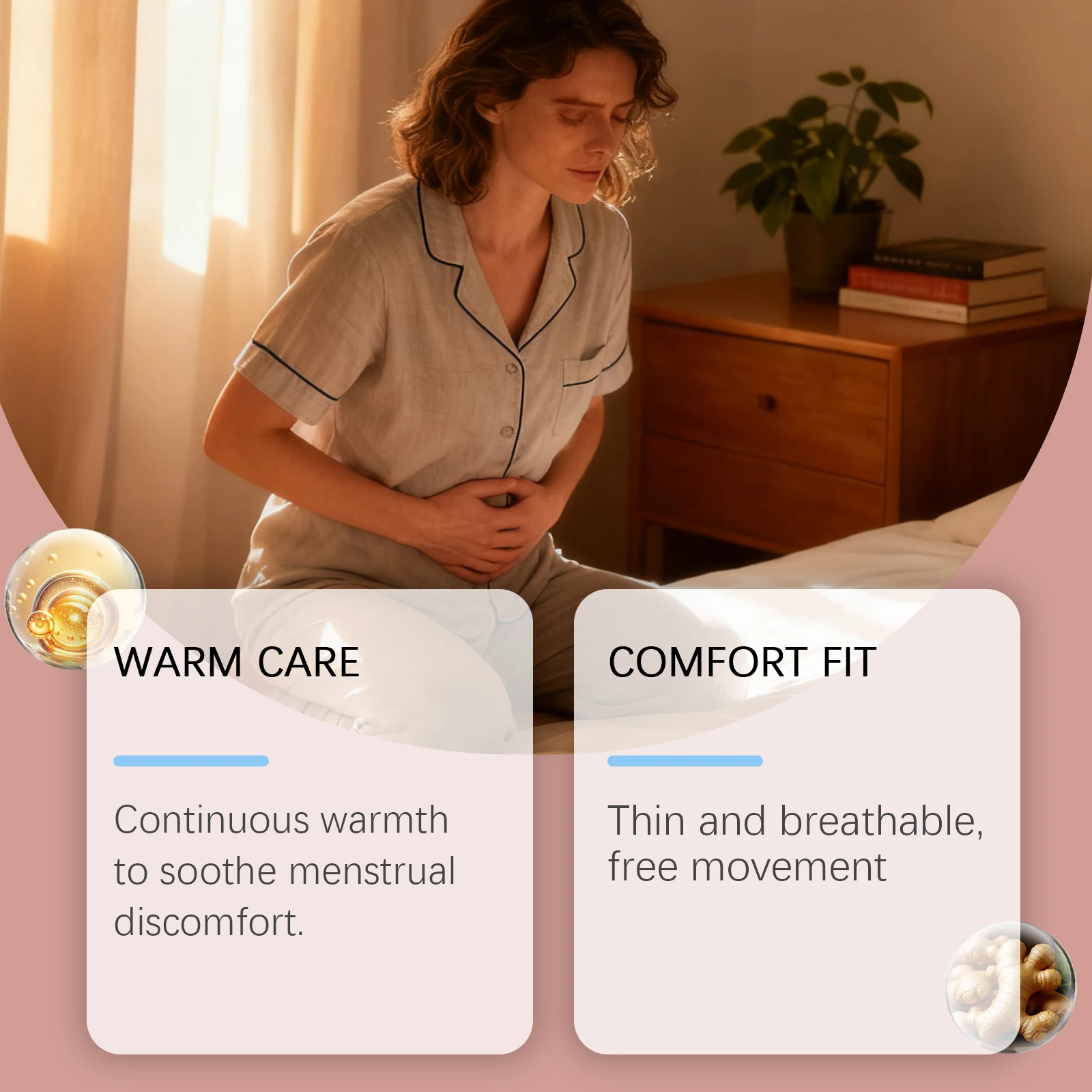 Mugwort Infused Menstrual Patch - Warm & Gentle Feminine Care, Comfortable Adhesive, Compact Portable Design