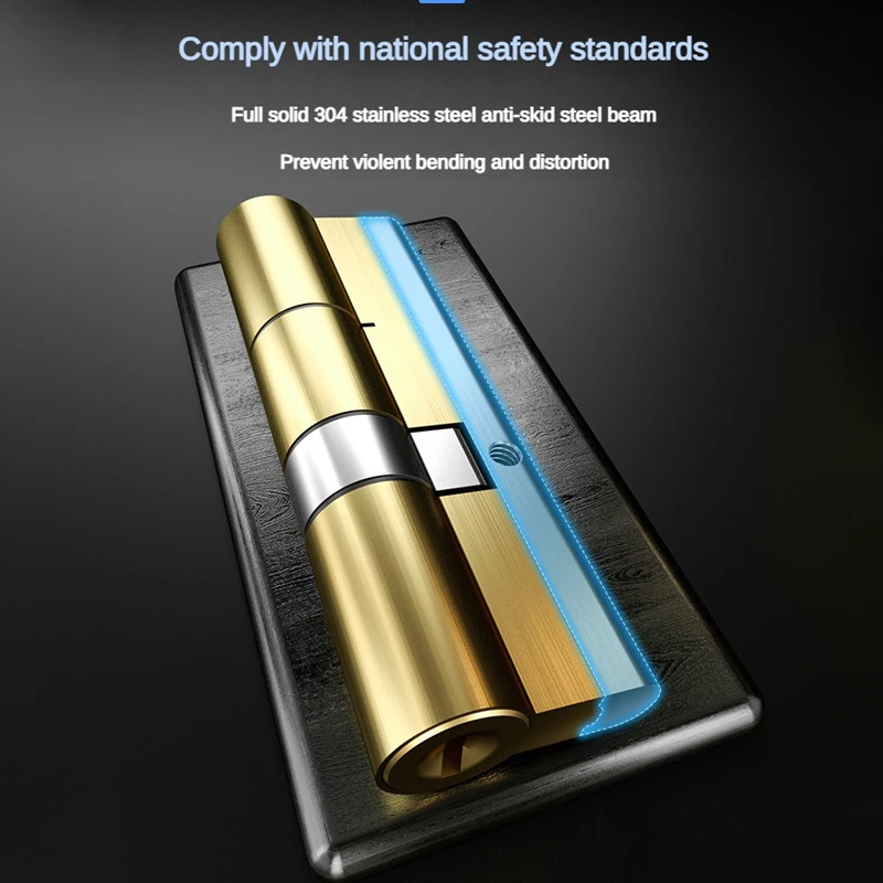 European Standard Anti-theft Door Lock Cylinder Super C-grade Indoor and Outdoor All Copper Lock Core 8-Pcs Keys Door Lock