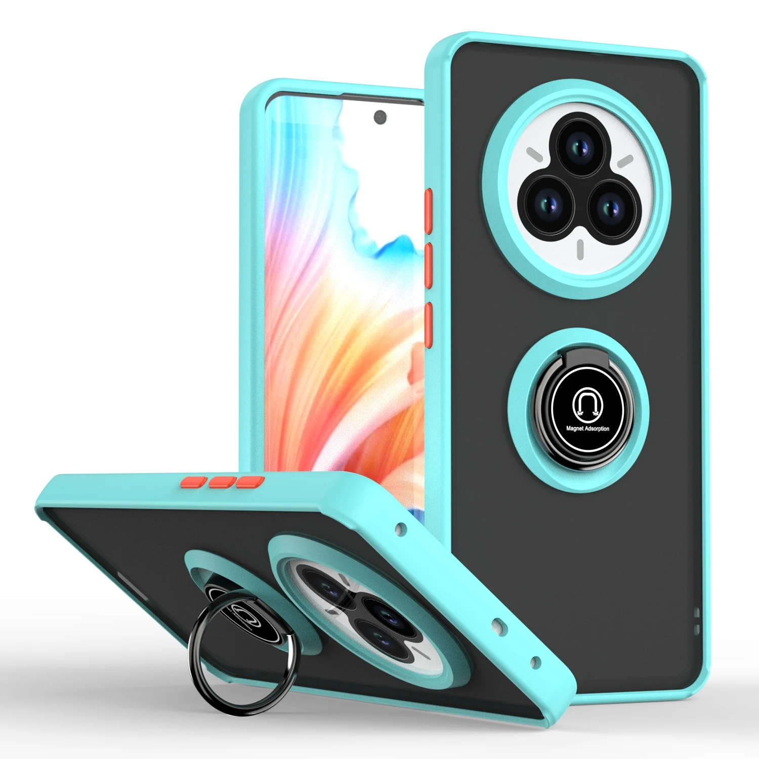 Armor Matte Shockproof Case with Ring Magnetic Stand Holder