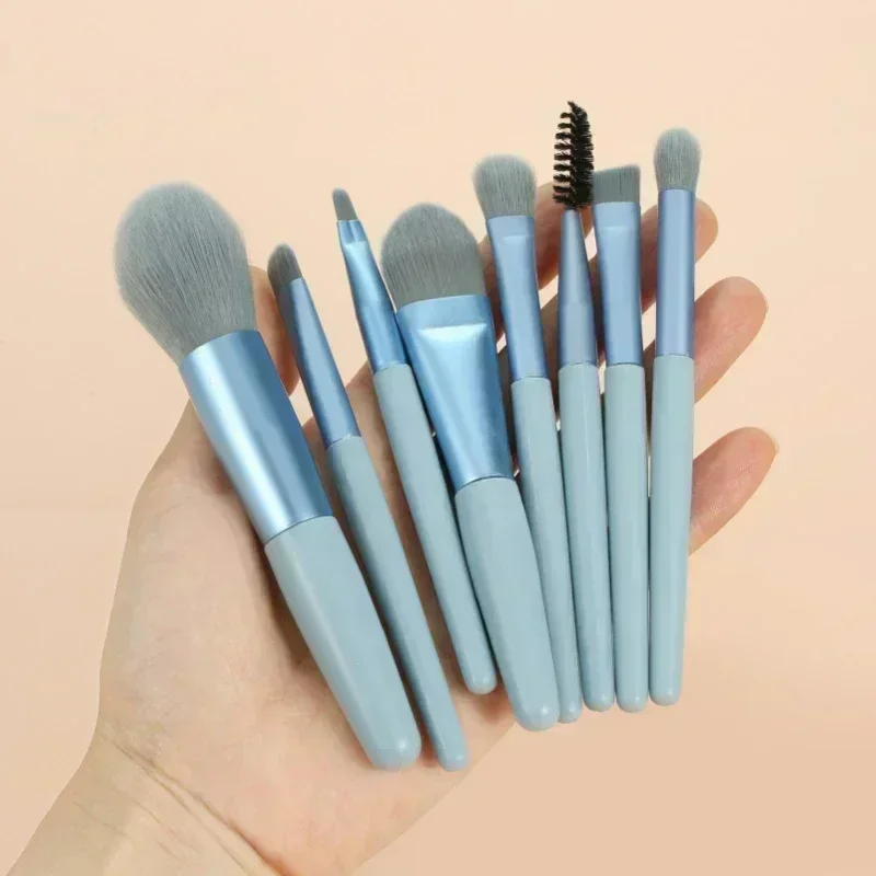 

8pcs New Soft Hair Makeup Brush Set Makeup Tool Powder Brush Eye Shadow Lip Brush Portable Halo Dye Brush Makeup Brushes