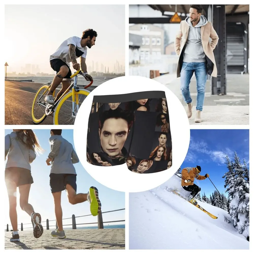 Man Edward Underwear The Twilight Saga Breaking Dawn Funny Boxer Shorts Panties Homme Soft Underpants Plus Size