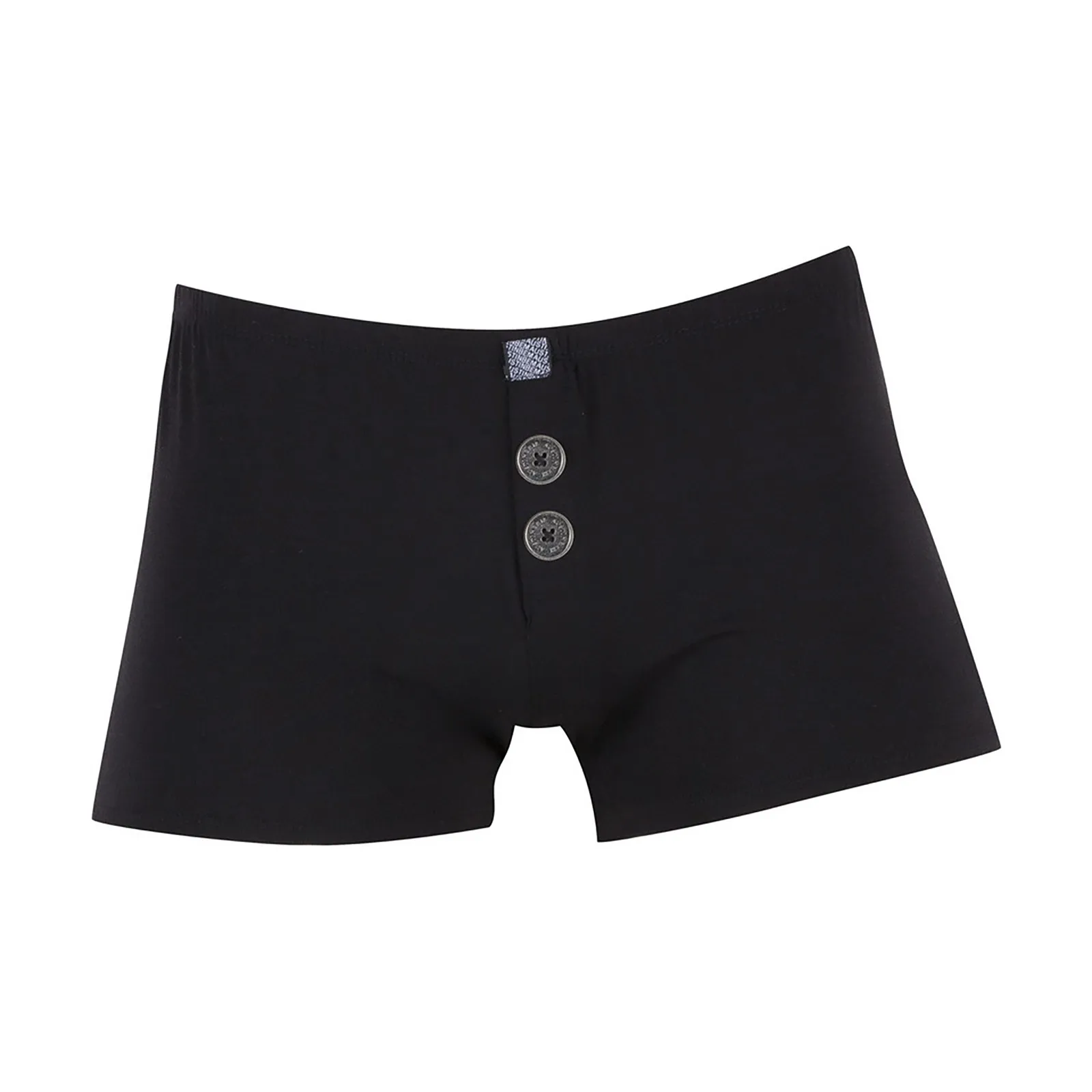 

Men's Fashion Flat Corner Button Solid Color Sexy Cotton Home Leisure Underwear Elastic Male Panties Underpants Breathable