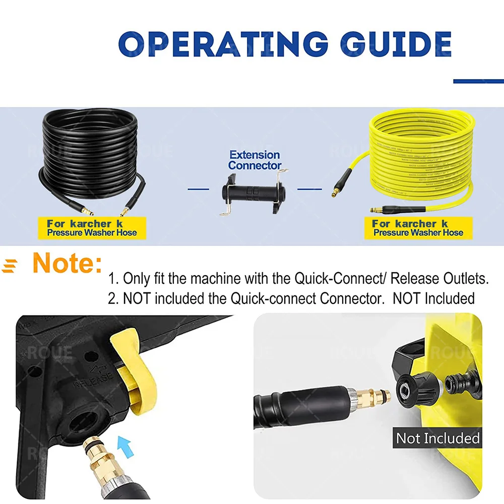 High Pressure Washer Hose Pipe Cord Car Washer Water Cleaning Extension Hose Car Water Hose for Karcher K2 K3 K4 K5 K6 K7 5
