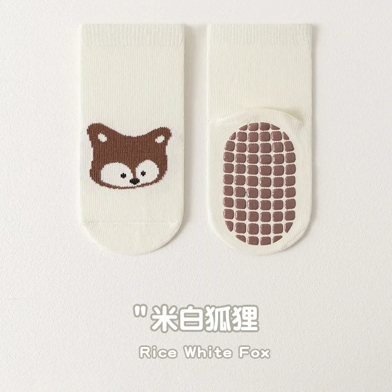 Autumn and Winter Non-Slip Cartoon Baby Socks with Large Dot Grip
