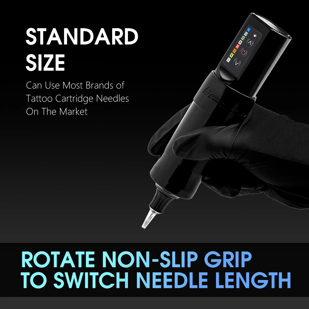 Xnet-回転ペン付きワイヤレスタトゥーマシン,LEDデジタルディスプレイ
