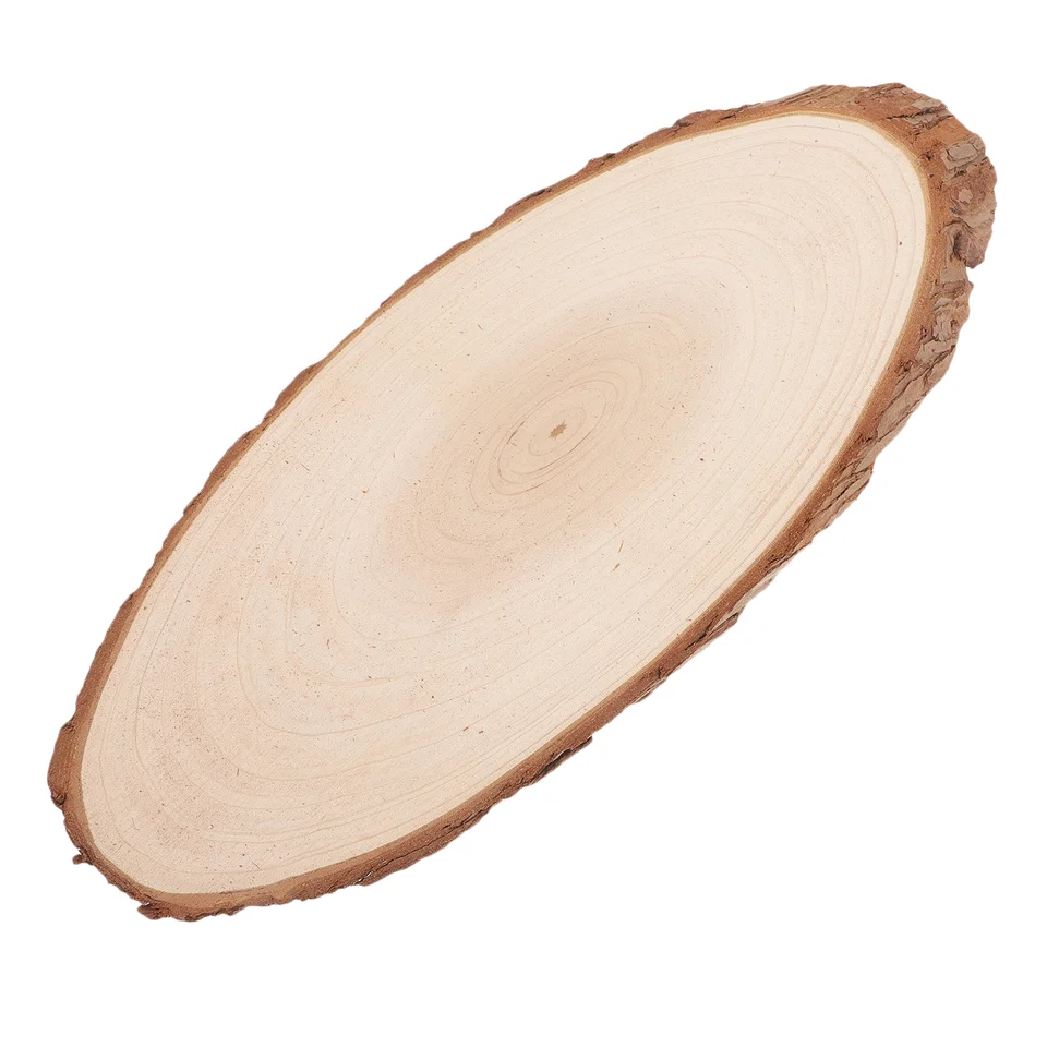 Lots De 5 Formes Ovales En Bois Brut - 120x60mm - Découpes Pour Loisirs Créatifs