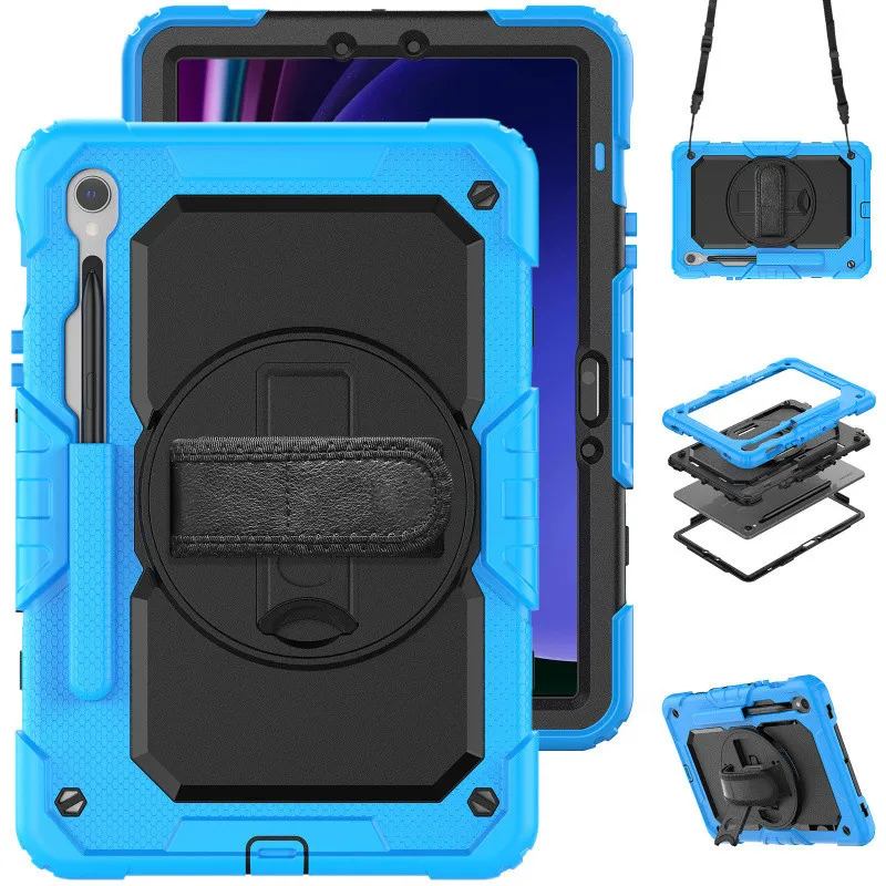 Durable Kids Tablet Case with Screen Protector and Handle Strap, Heavy Duty Cover