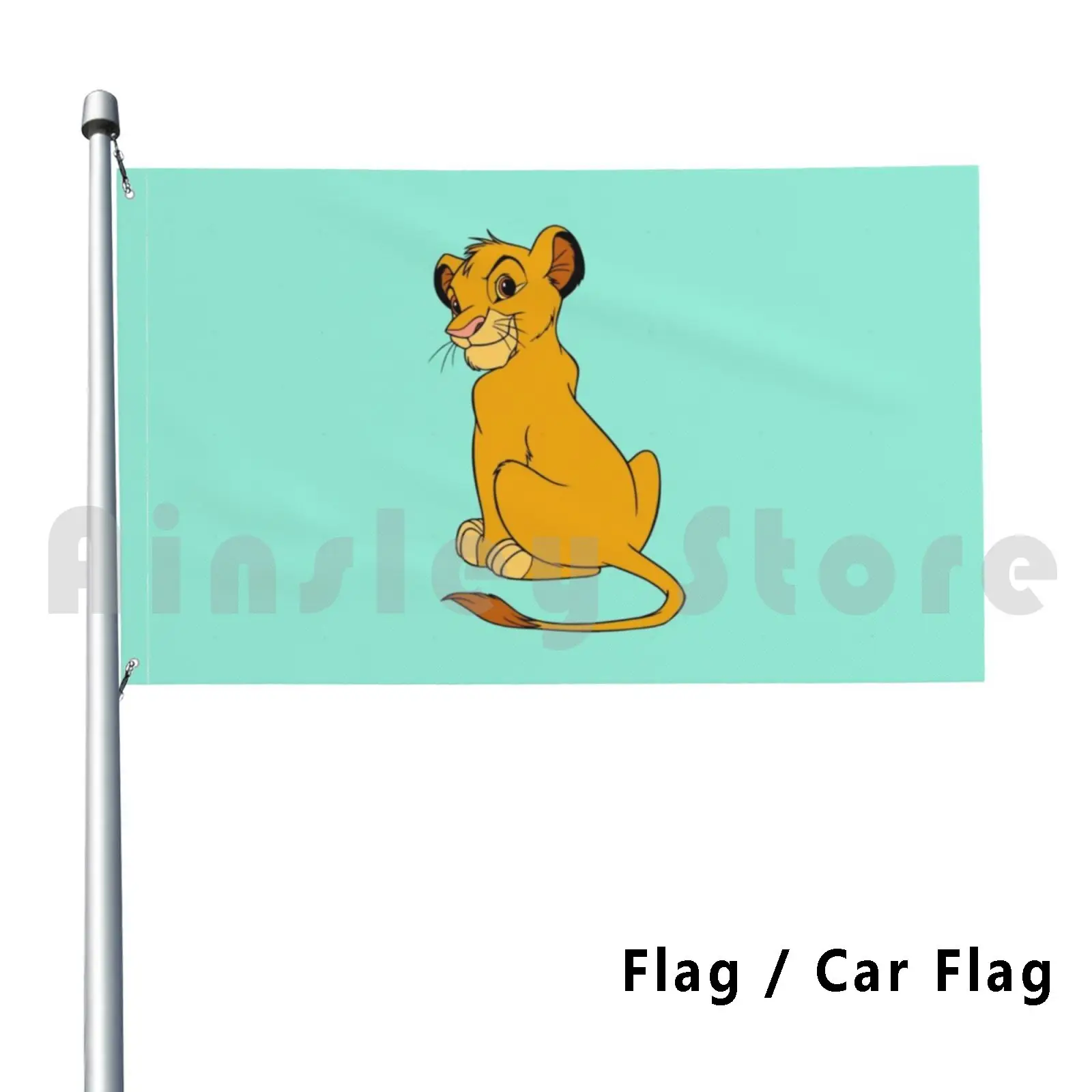 Simba Smiling Outdoor Decor Flag Car Flag Timon Pumba Pumbaa Simba Face Rafiki Shenzi Hyena Lion King