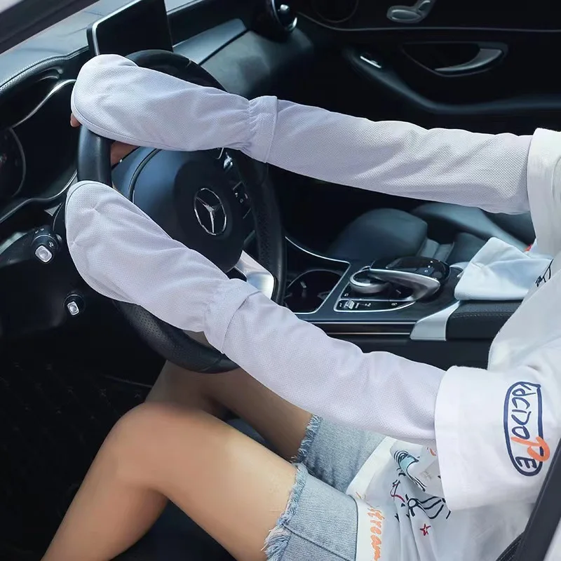 الصيف المضادة لحرق الشمس كم الصيف الأشعة فوق البنفسجية الشمسية أكمام أذرع تبريد النساء القيادة الشمس حماية طويلة الأكمام المضادة للأشعة فوق البنفسجية الدراجات الأكمام فضفاضة