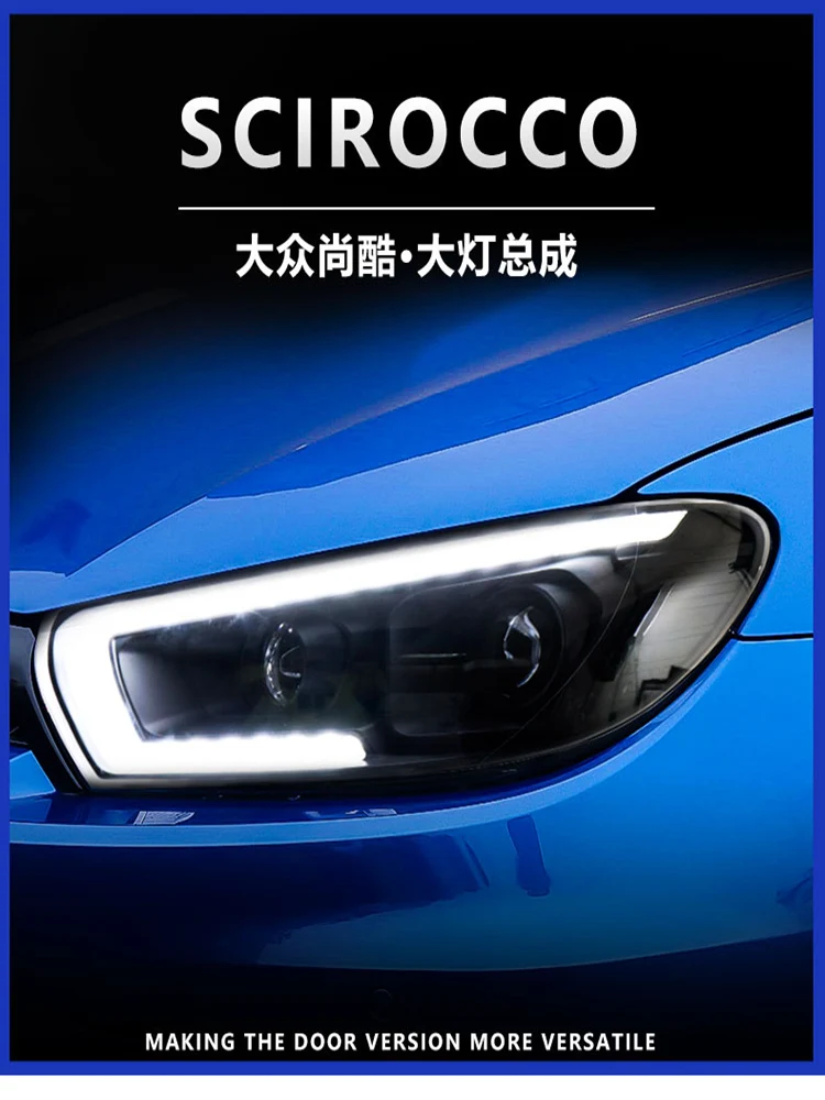 HeadlightsForVWScirocco20092017SciroccoLEDHeadLightDRL