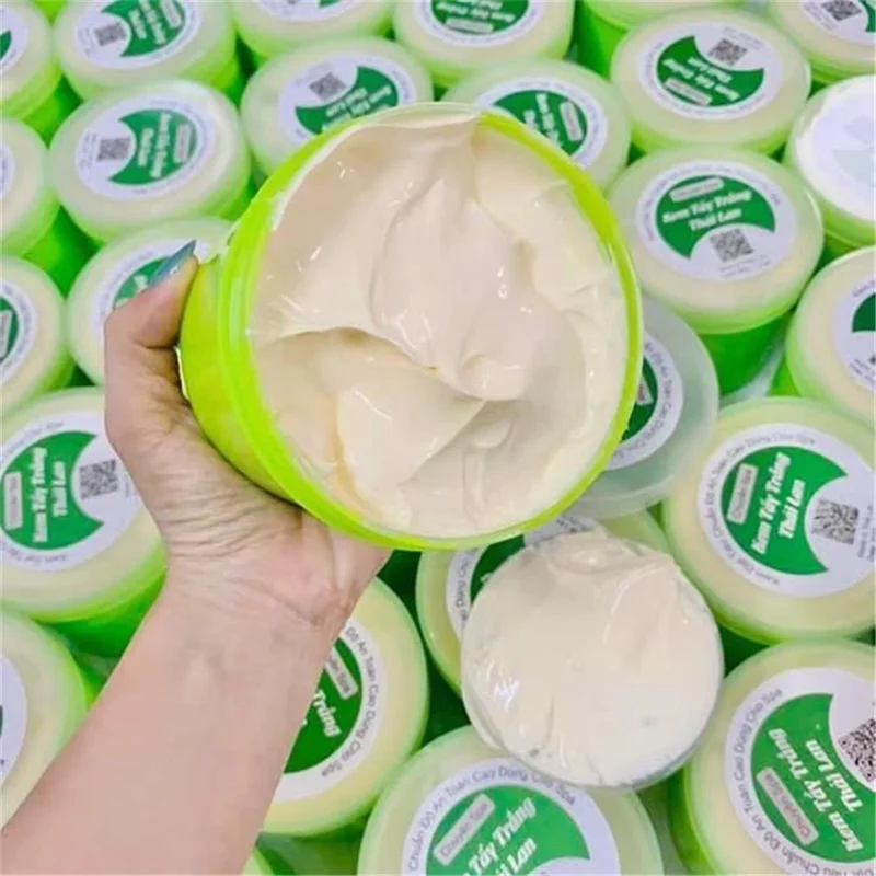 Kem Tẩy Trắng Da, 500G Dưỡng Ẩm Kem Tẩy Trắng Body Thái Lan Chuyên Spa Hũ Xanh , chất kem xịn thơm mịn, Giúp Da Trắng Hồng 2