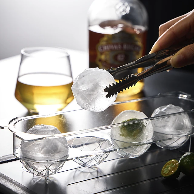 Ice Ball Mold Safe PP Frozen Ice Cube Rhombus Whiskey Ice Ball Molds  Multi-purpose Ice Tray Flexible Trays-ice Maker Moulds