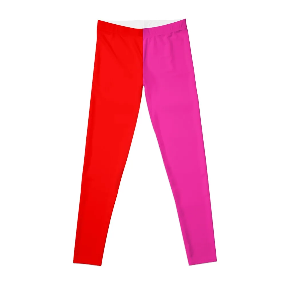 

Colour blocking red and pink Leggings sportswear gym Legging sexy woman Leginsy push up Women sports Womens Leggings