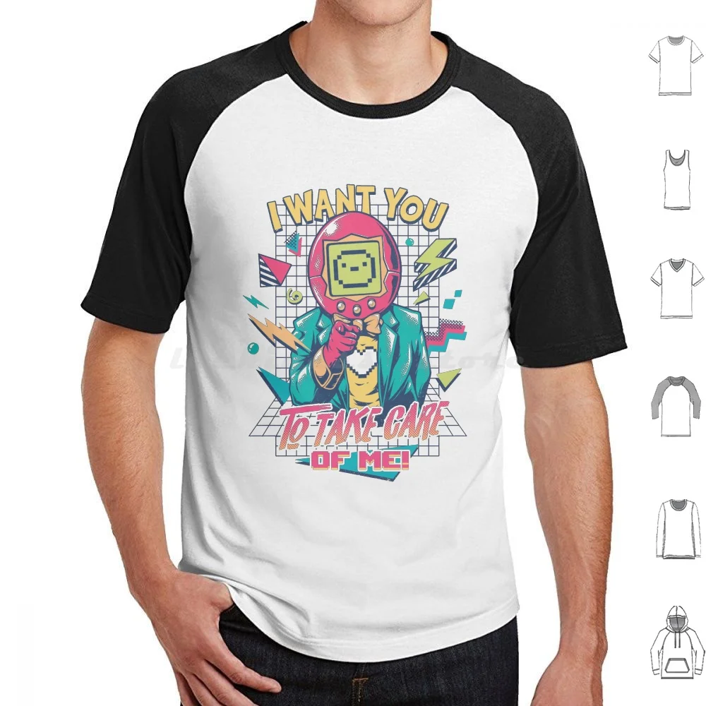 Футболка Samagotchi 6Xl, хлопковая крутая футболка в стиле ретро 90-х, тамагочи, Дядя Сэм, игровой геймер, стиль 1990, старая