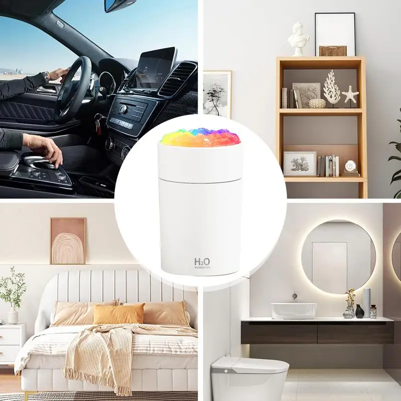 Humidifiers For Bedroom Personal Desktop Aromatherapy Humidifier Silent Ultrasonic Air Humidifiers With Color-changing Lights