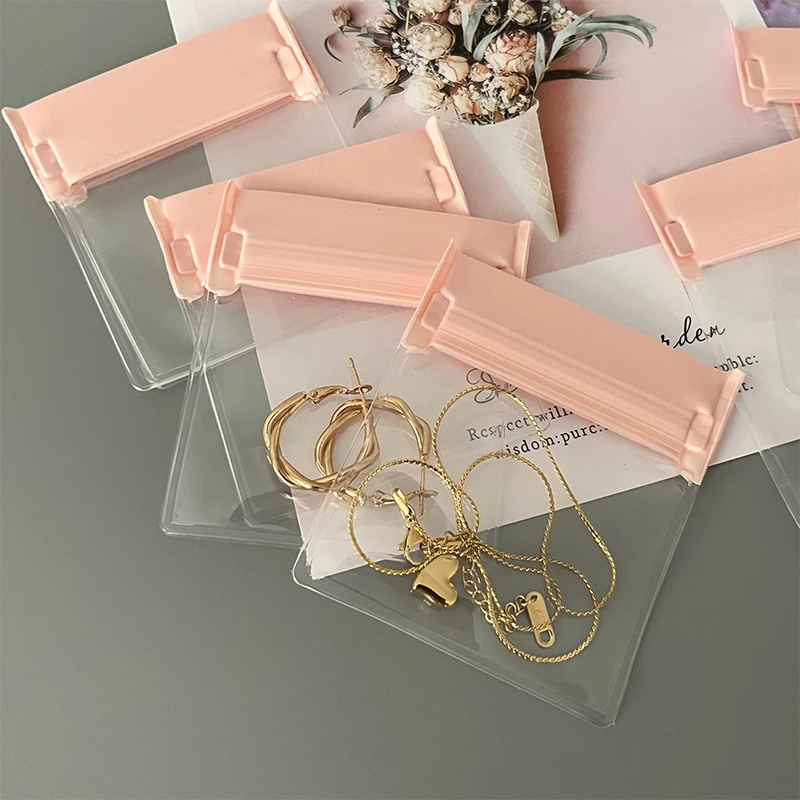 

5PCS Transparent EVA Jewelry Pouches Bags Anti-Oxidation Storage Bag For Earring Necklace Rings Bracelet Display Packaging Bag