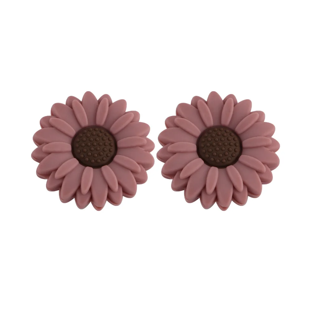 5 stücke 20/30 MM Neue Blume Silikon Perlen Für Schmuck Machen DIY Daisy Fokus Perlen Stift Armband schlüsselbund zubehör – Detail 3