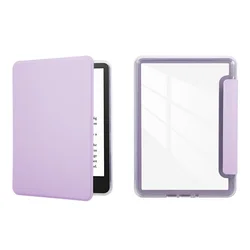 Acrylic Protective Case for Kindle Paperwhite - Crystal Clear Book Cover (PURPLE)