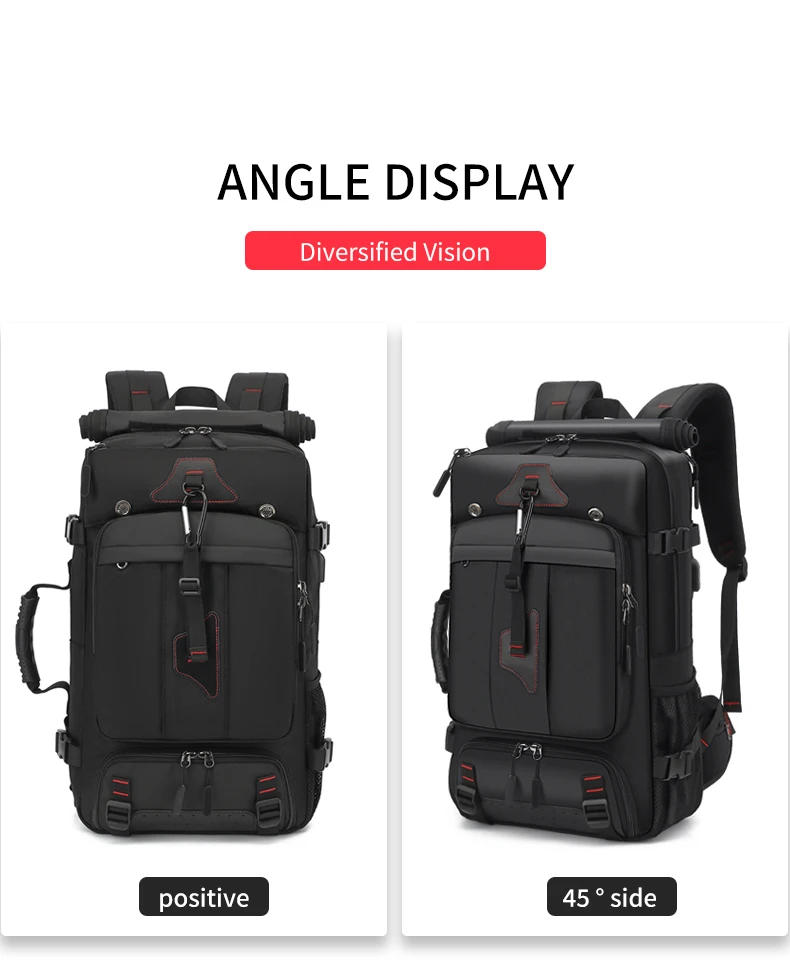 Herren-Rucksack für Reisen mit Großer Kapazität, Business-Reisetasche, Wasserdichter Outdoor-Wanderrucksack, Freizeitrucksack – Detail 29