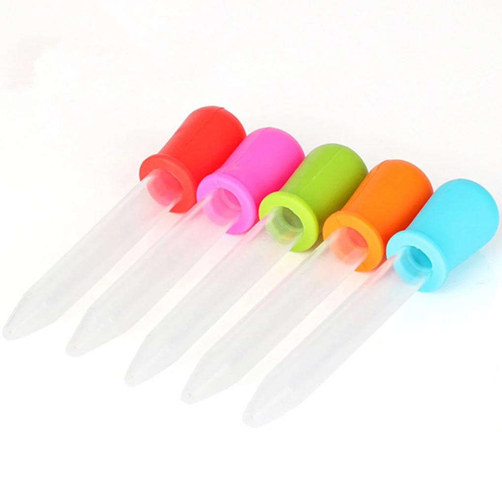 6/10pcs 5 ml Droppers Plastic Silicone Baby Pipettes Devices Infant Droppers Feeders Pipette Dropper For School Lab Supplies