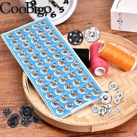 Sewing on Metal Snap Button Press Fastener for Bag Clothes Needlework Accessories Black Silver 8mm 10mm 12mm 16mm 21mm 25mm Dia. 1