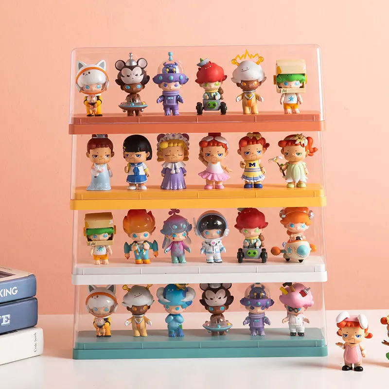 For POP MART Display Storage Box Acrylic Figure Display Stand Dust-proof Doll Toy Transparent Magnetic Box